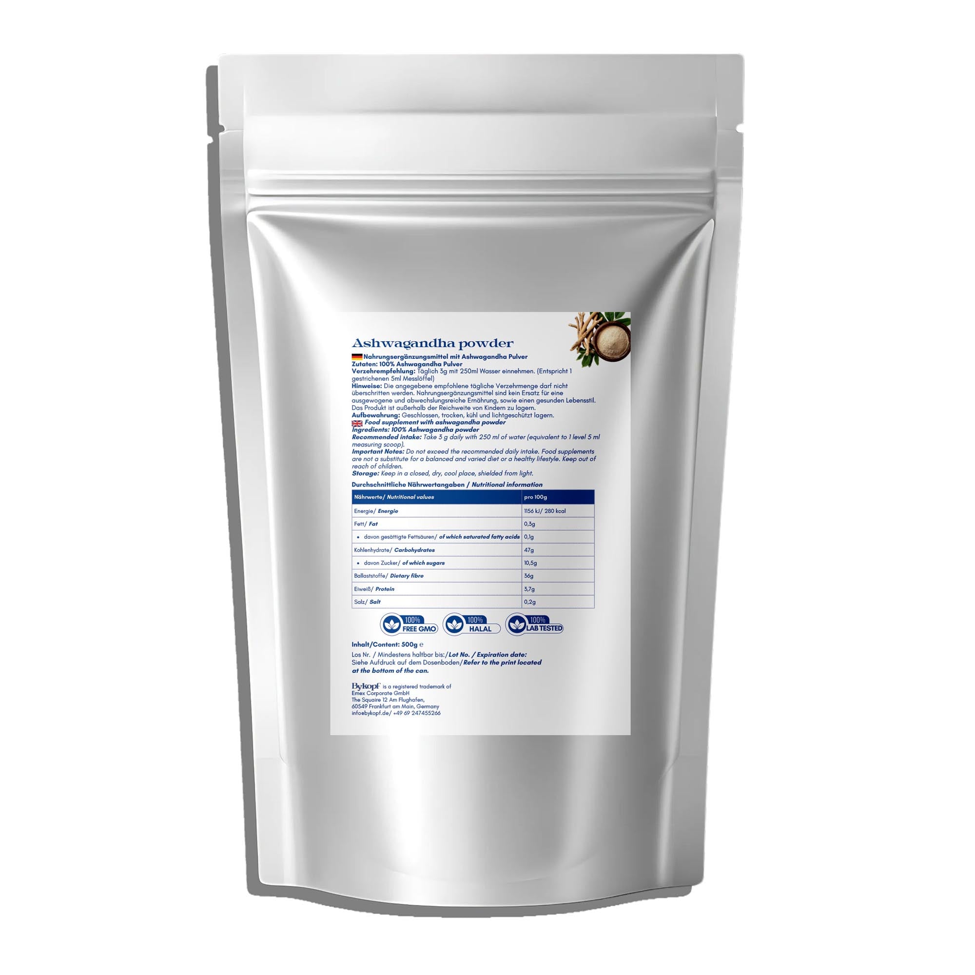 Ashwagandha Pulver - 500g Doypack