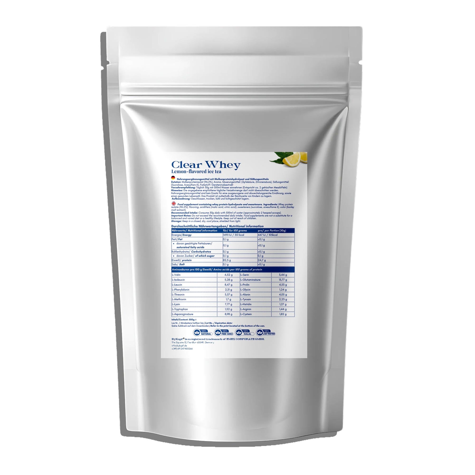 Clear Whey Protein Eistee Zitrone - 500g