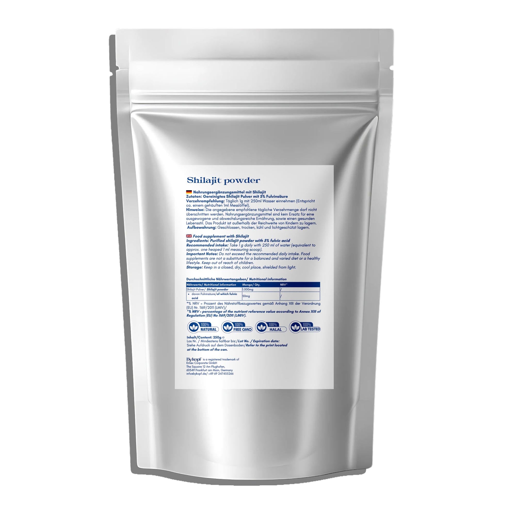 Shilajit Pulver - 5% Fulvinsäure - 250g